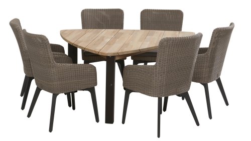 4 Seasons Outdoor Luxor Tuinset Pebble 
