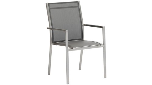 zebra one stapelstoel textil dark grey