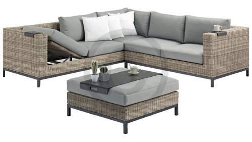 Zebra Soho Loungeset wicker vlechtwerk 
