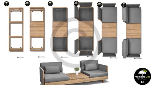 applebee module x loungeset teak Antique 